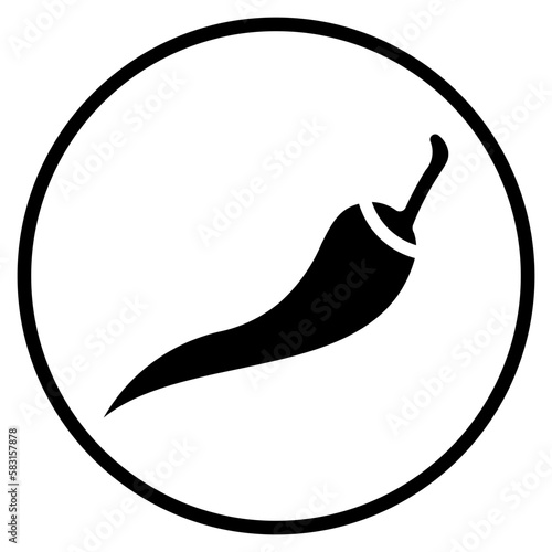 chili pepper glyph icon