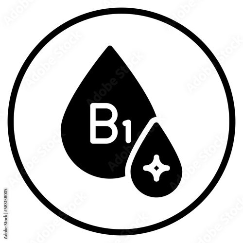 Vitamin b1 glyph icon