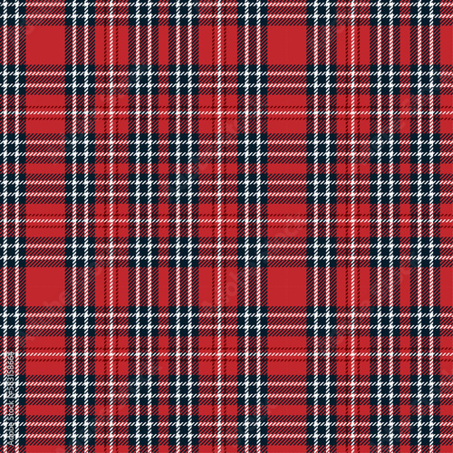 Red white navy plaid pattern for fabric, wallpaper, decorative, seamless background.Vector illustration.