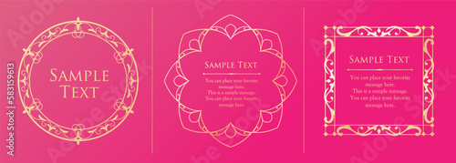 春をイメージしたフレームデザイン。高級感のあるフレームデザイン