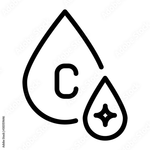 Vitamin c line icon