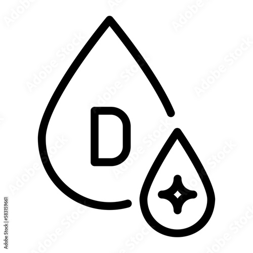 Vitamin d line icon