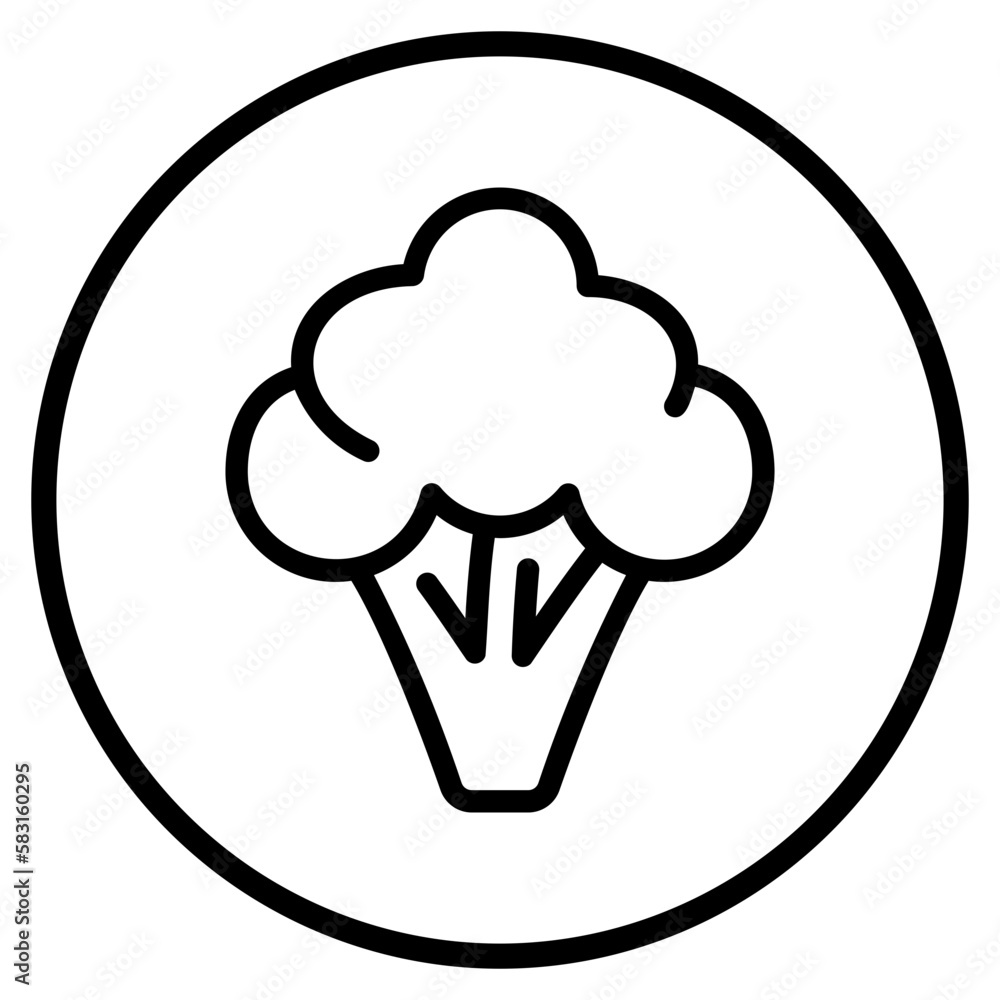broccoli line icon broccoli line icon