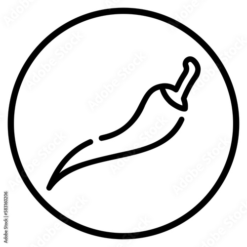 chili pepper line icon