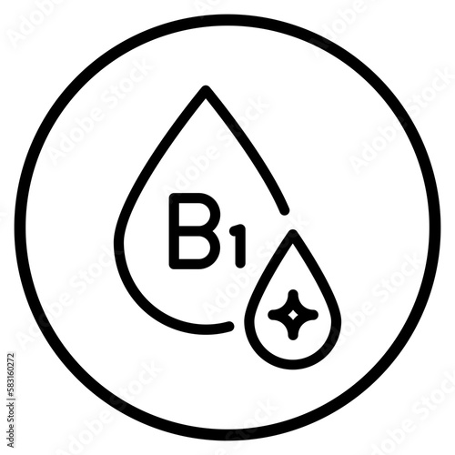 Vitamin b1 line icon