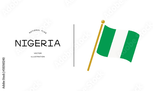 ナイジェリアの国旗アイコン ベクターイラスト	
