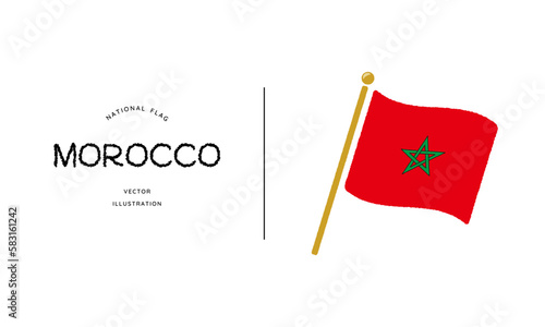 モロッコの国旗アイコン ベクターイラスト	
