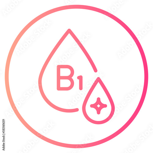Vitamin b1 gradient icon