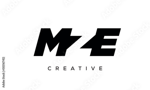 MZE letters negative space logo design. creative typography monogram vector 