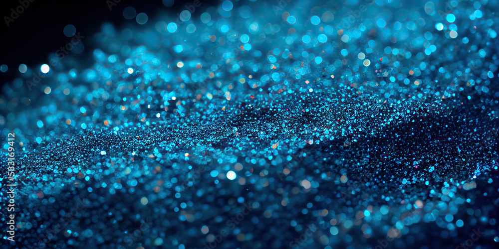 Close up of light blue glitter background made with AI Close up of light blue glitter background made with AI