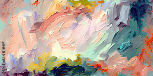 Abstract colourful oil paint background made with AI