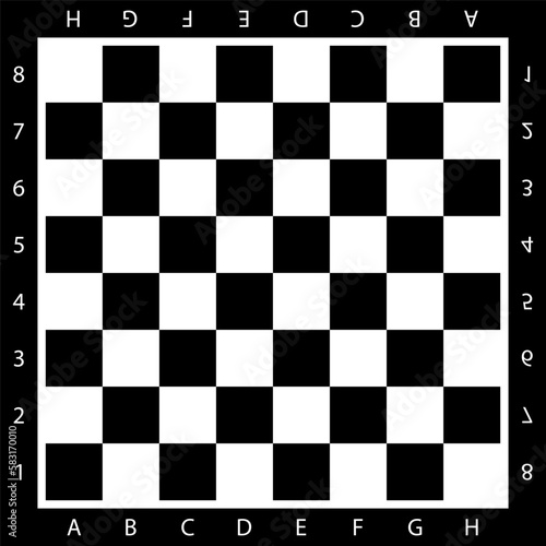 Chess board vector. Chess board background. Chess board illustration.