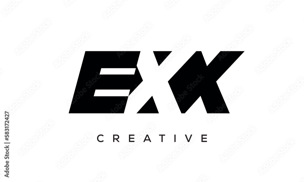 EXX letters negative space logo design. creative typography monogram vector EXX letters negative space logo design. creative typography monogram vector