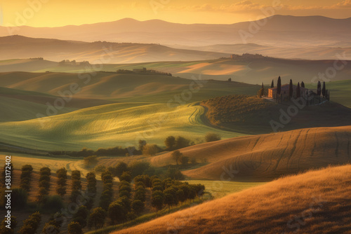 Italian landscape, generative ai