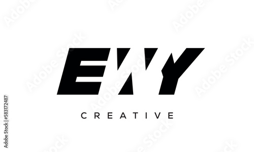 EWY letters negative space logo design. creative typography monogram vector 