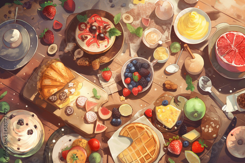 Delicious Delights: Appetizing Food Background