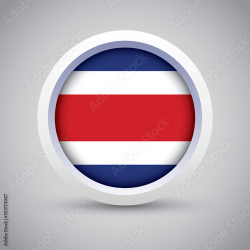 Costa Rica Flag Glossy Button on Gray Background. Vector Round Flat Icon Free Download Costa Rica Flag Glossy Button on Gray Background. Vector Round Flat Icon - GFXLoad