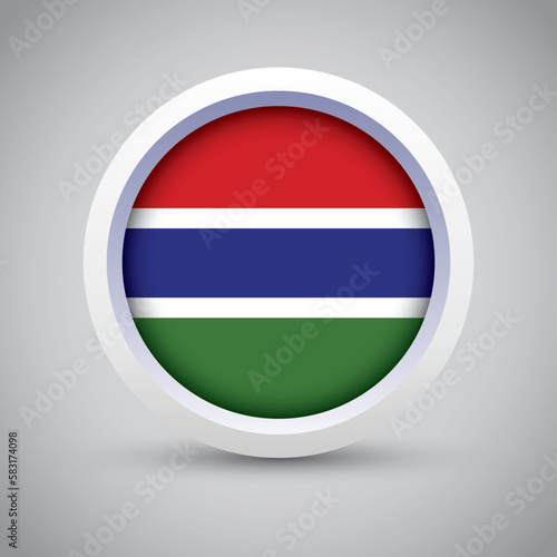 Gambia Flag Glossy Button on Gray Background. Vector Round Flat Icon Free Download Gambia Flag Glossy Button on Gray Background. Vector Round Flat Icon - GFXLoad