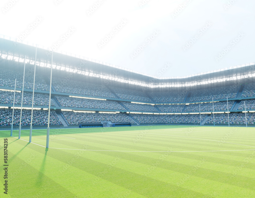 Fototapeta premium Aussie Rules Stadium and Ball