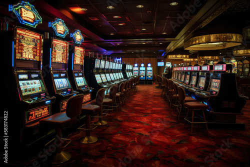 Wallpaper Mural interior of elite luxury vip casino, illustration, ai generative Torontodigital.ca