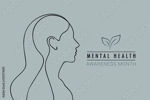 mental health awareness month concept human silhouette psycho therapy