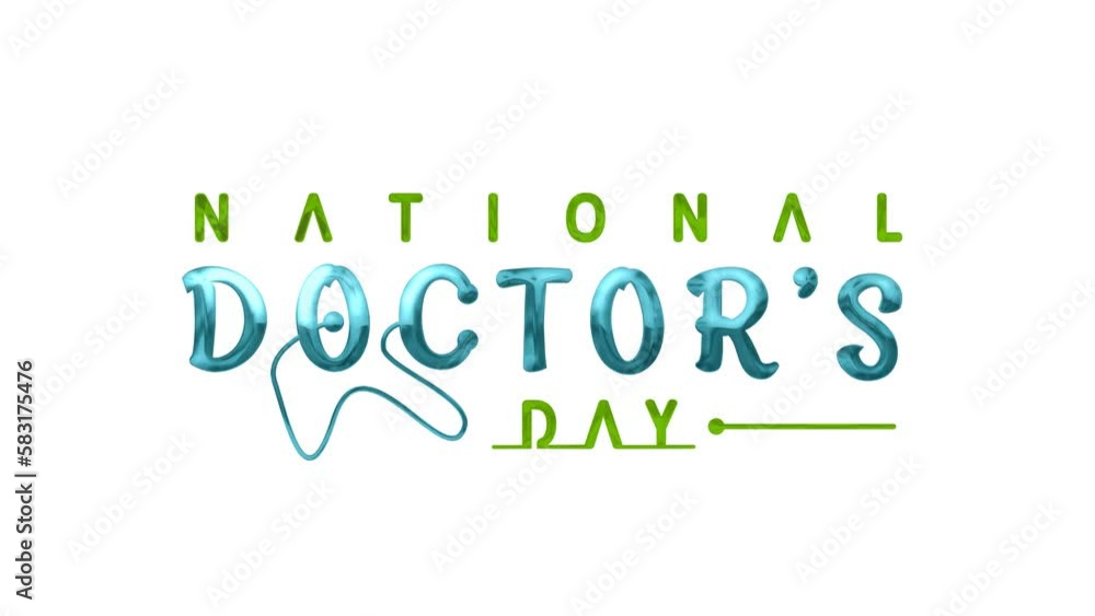 National doctors day animated text. 4k video greeting card. gift card. alpha channel. National doctors day animated text. 4k video greeting card. gift card. alpha channel.
