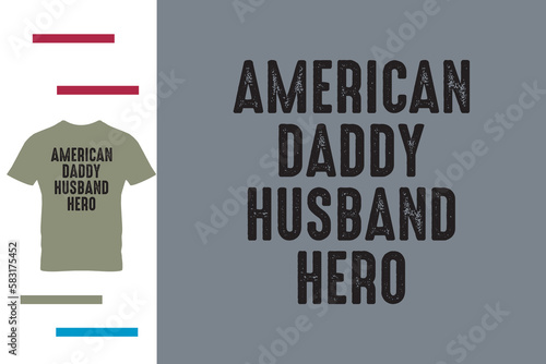 American husband t shirt design