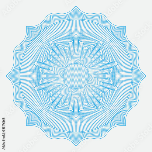 Guilloche. For passport, contract, bond, shopping. Vector.