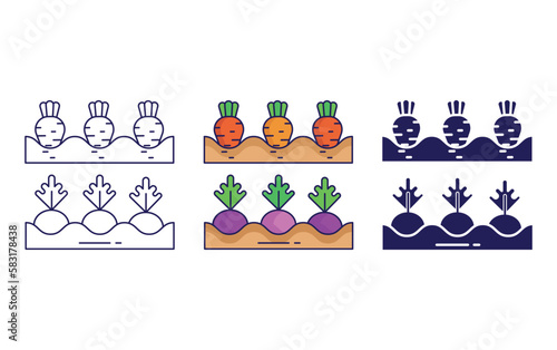 bed garden vector icon