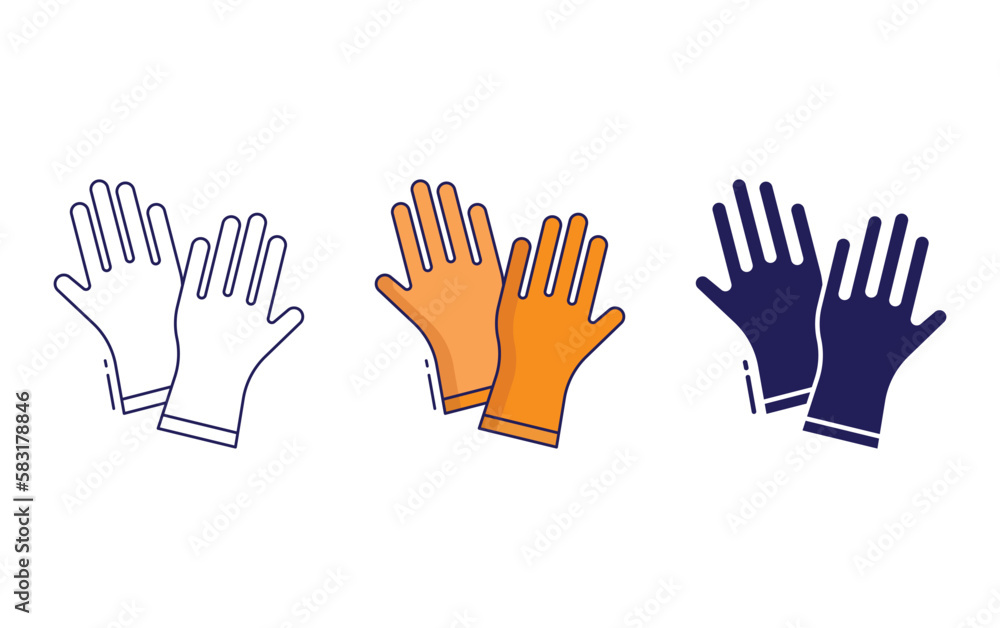 Obraz premium Gloves vector icon