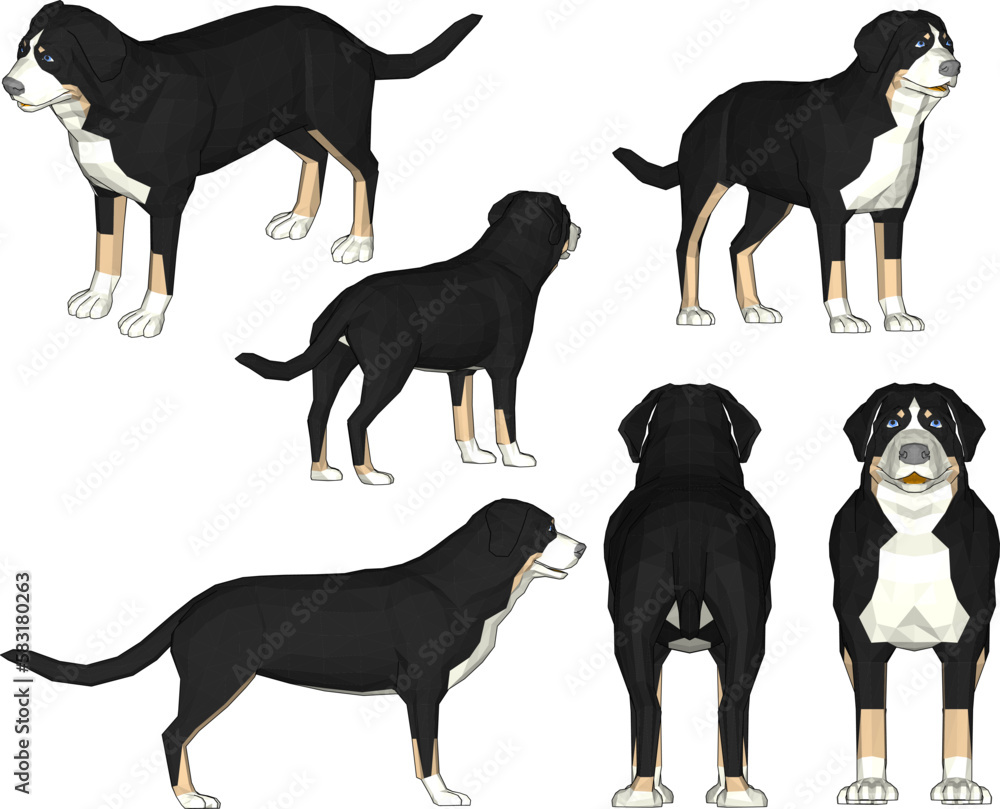 Vector sketch of a house keeper pet dog