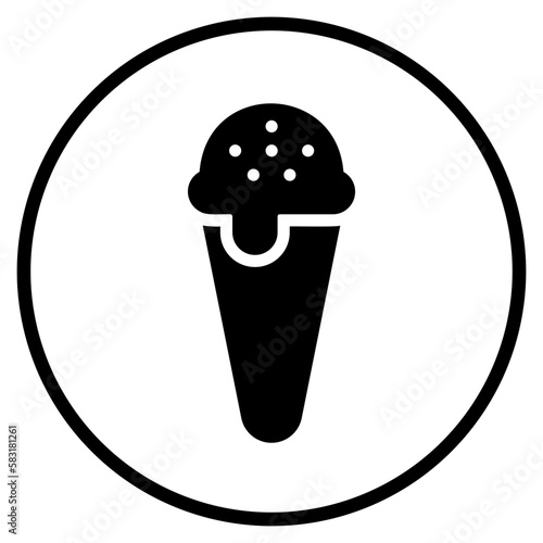 ice cream glyph icon