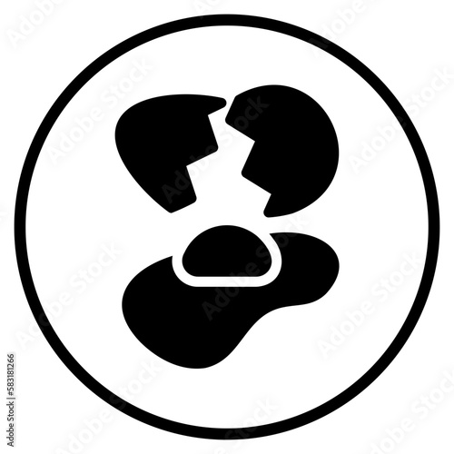 fried egg glyph icon