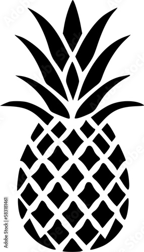 Pineapple - Minimalist and Flat Logo - Vector illustration