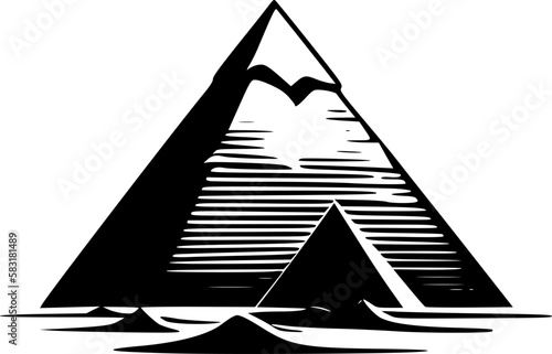 Pyramids - Minimalist and Flat Logo - Vector illustration