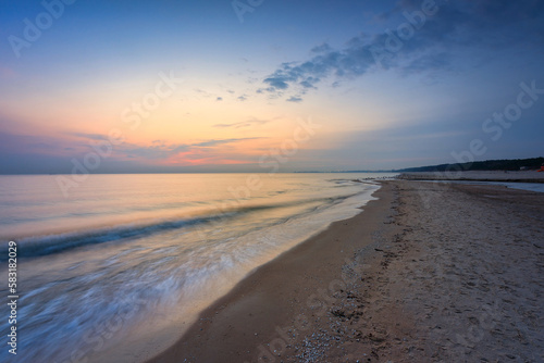 Beach of the Baltic Sea in Gdansk at sunrise. Poland © Patryk Kosmider