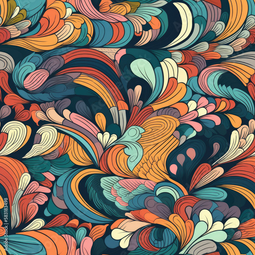 Summer palette seamless pattern