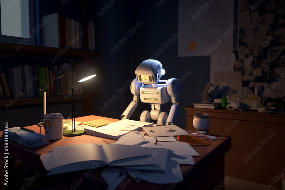 AI Chat Bot Helps Student with Homework. Tutoring with AI Chat Bot. AI ...