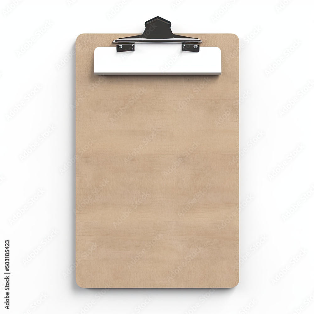 blank clipboard isolated on white background, generative ai blank clipboard isolated on white background, generative ai