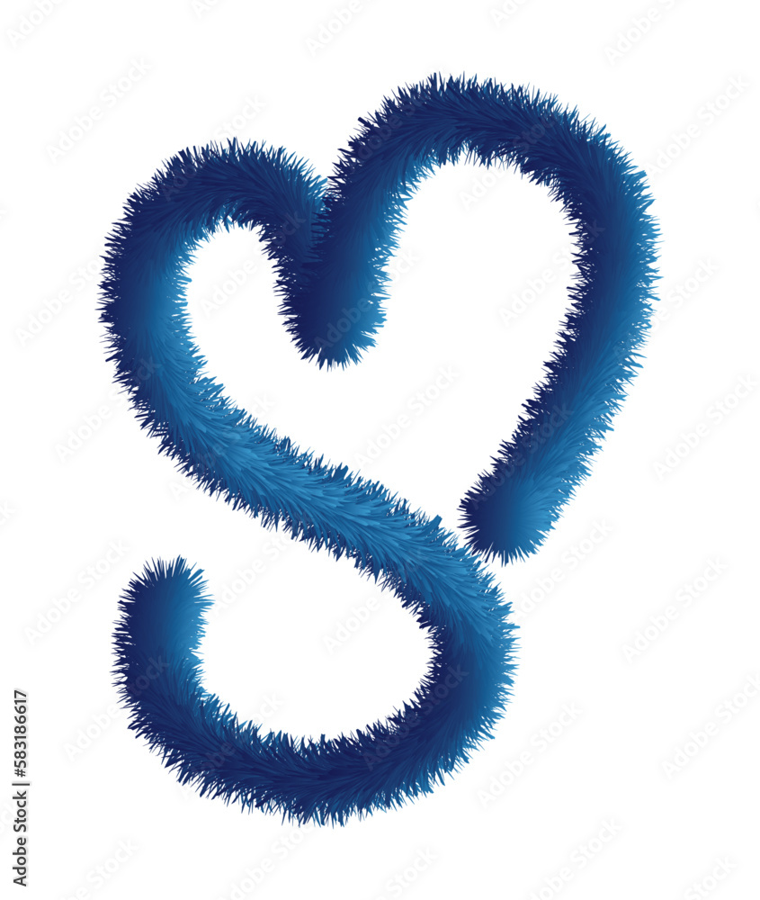 Fototapeta premium S and m heart logo design vector art blue