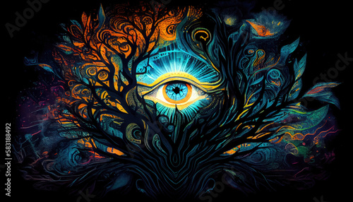 Third eye chakra vision - By Generative AI