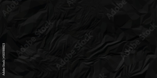 Black paper texture. Dark black wrinkled paper texture. Black crumpled paper texture. black crumpled and top view textures can be used for background of text or any contents.