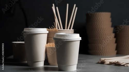 Paper cup of coffee 