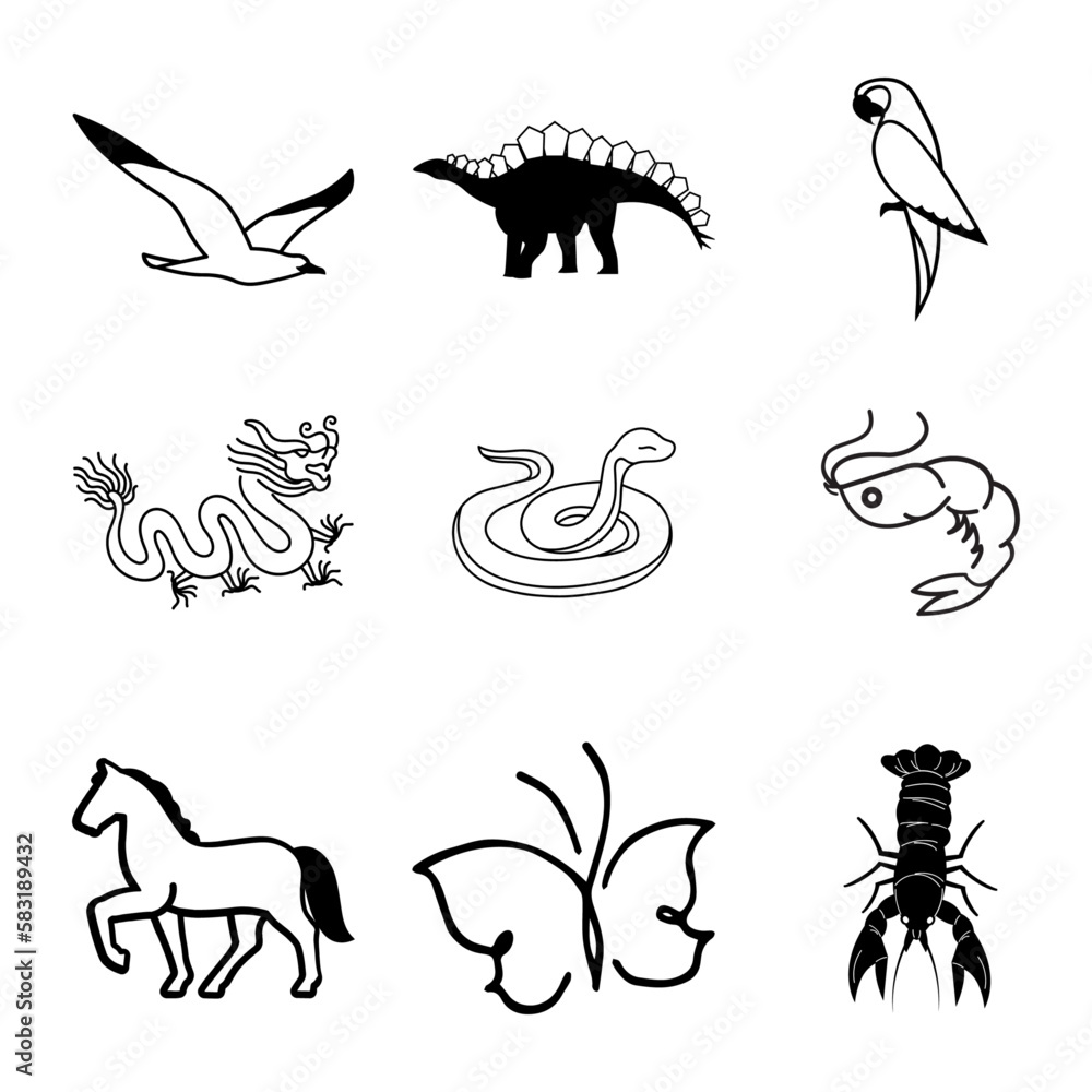 set of animals set of animals