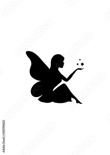 Fairy Sitting With Stars