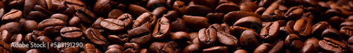 coffee grains a lot beautiful background banner. Generative AI,