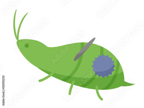 ウイルスを運ぶアブラムシのイラスト