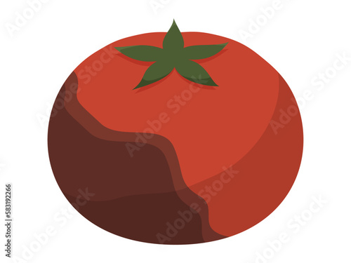 病気になったトマトのイラスト