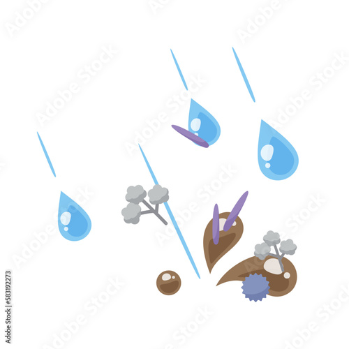 水媒伝染のイラスト