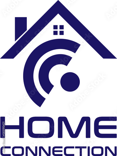 Web modern smart home logo, vector